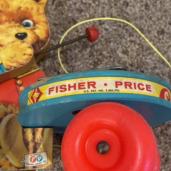 VINTAGE FISHER PRICE TEDDY ZILO XYLOPHONE PULL TOY - Picture 6 of 8